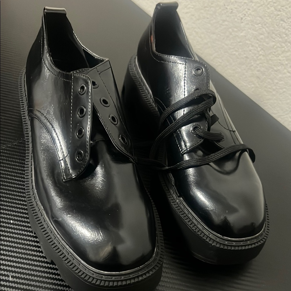 Men's Black Platform Shoes